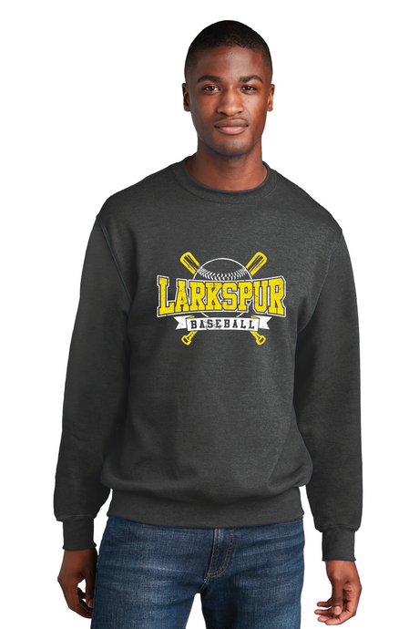 Core Fleece Crewneck Sweatshirt / Heather Charcoal / Larkspur Middle School Baseball