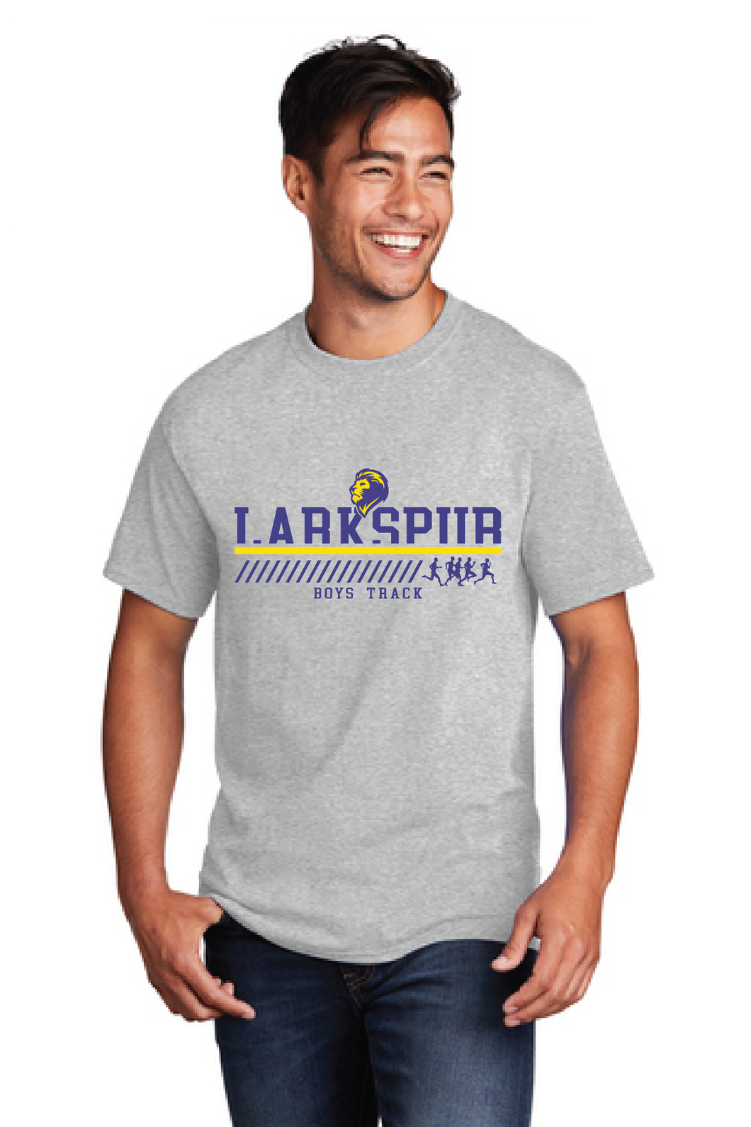 Core Cotton Tee  / Ash / Larkspur Middle School Boys Track