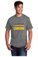 Core Cotton Tee / Graphite Heather / Larkspur Middle School Academic Challenge
