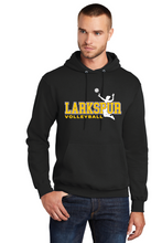 Core Fleece Pullover Hooded Sweatshirt / Black / Larkspur Middle School Volleyball