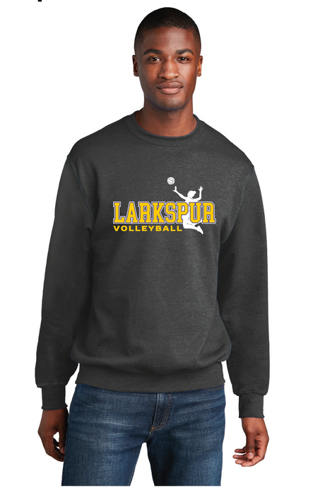 Core Fleece Crewneck Sweatshirt / Heather Charcoal / Larkspur Middle School Volleyball