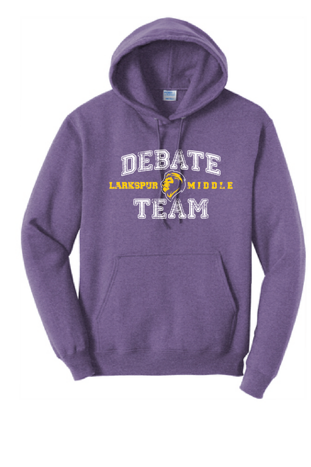 Core Fleece Pullover Hooded Sweatshirt / Purple / Larkspur Middle School Debate