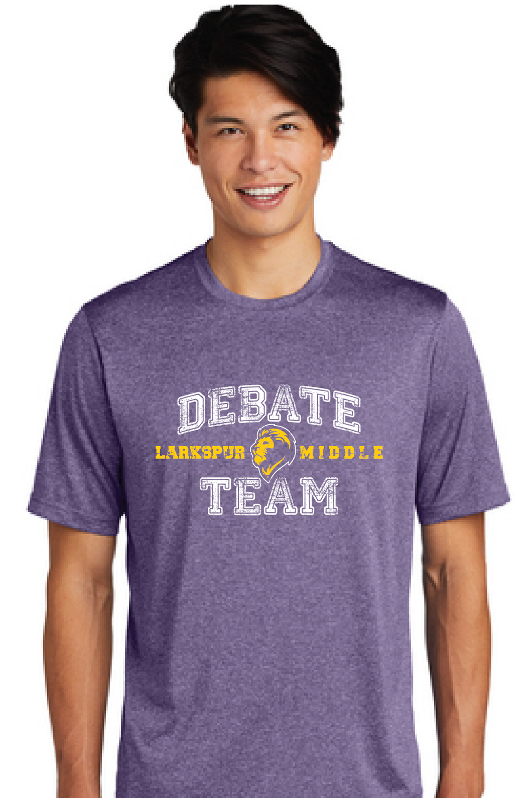 Heather Contender Tee / Heather Purple / Larkspur Middle School Debate