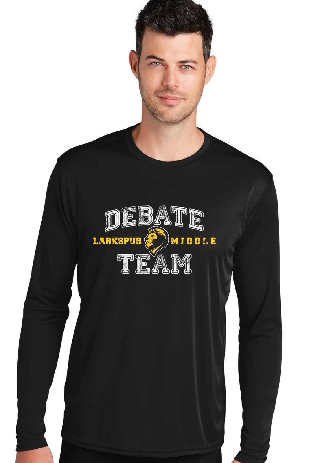 Long Sleeve Performance Tee / Black / Larkspur Middle School Debate