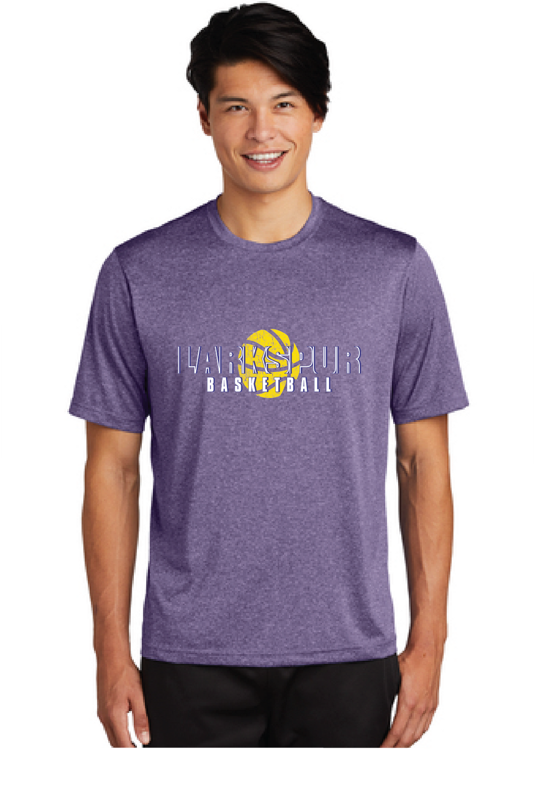 Heather Contender Tee / Heather Purple / Larkspur Middle School Boys Basketball