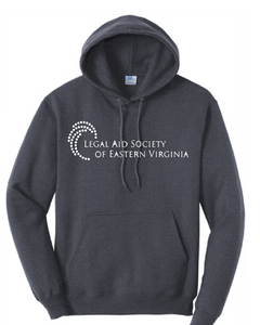 Core Fleece Pullover Hooded Sweatshirt / Heather Navy / Legal Aid Society of Eastern Virginia