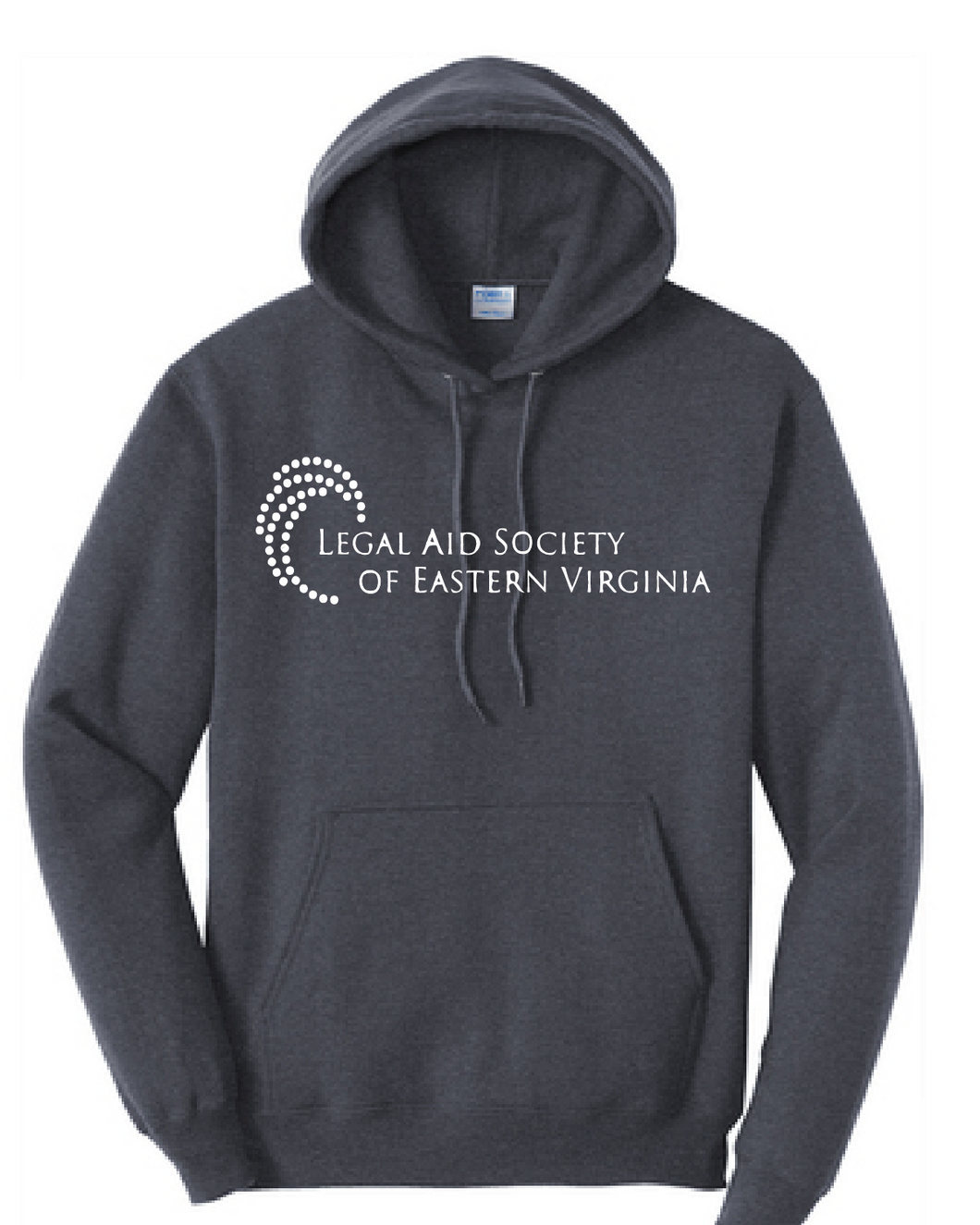 Core Fleece Pullover Hooded Sweatshirt / Heather Navy / Legal Aid Society of Eastern Virginia