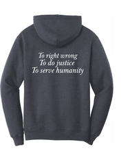 Core Fleece Pullover Hooded Sweatshirt / Heather Navy / Legal Aid Society of Eastern Virginia