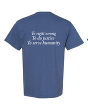 Heavyweight Ring Spun Tee / Blue / Legal Aid Society of Eastern Virginia