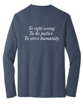 Very Important Tee Long Sleeve / Heathered Navy / Legal Aid Society of Eastern Virginia