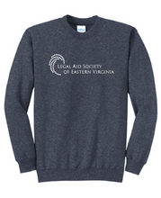 Core Fleece Crewneck Sweatshirt / Heather Navy / Legal Aid Society of Eastern Virginia