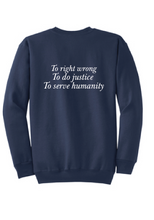 Fleece Crewneck Sweatshirt / Navy / Legal Aid Society of Eastern Virginia