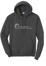 Fleece Pullover Hooded Sweatshirt / Heather Graphite / Legal Aid Society of Eastern Virginia