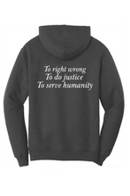 Fleece Pullover Hooded Sweatshirt / Heather Graphite / Legal Aid Society of Eastern Virginia