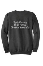 Fleece Crewneck Sweatshirt / Heather Graphite / Legal Aid Society of Eastern Virginia