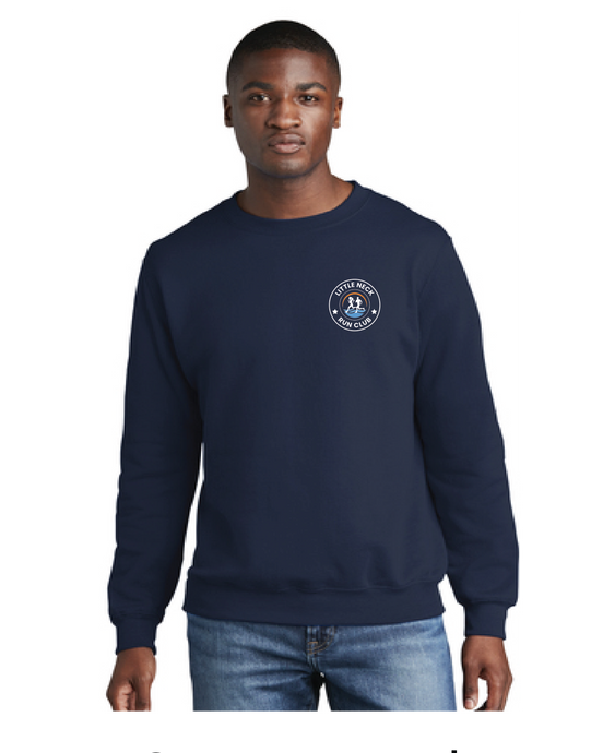 Core Fleece Crewneck Sweatshirt (Youth & Adult) / Navy / Little Neck Run Club