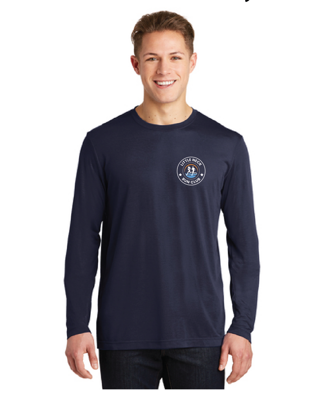 Long Sleeve Cotton Touch Tee / Navy / Little Neck Run Club