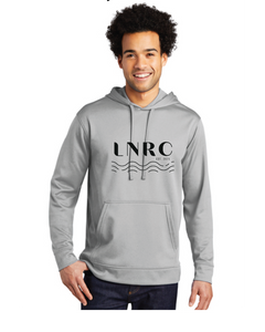 Performance Fleece Pullover Hooded Sweatshirt (Youth & Adult) / Silver / Little Neck Run Club