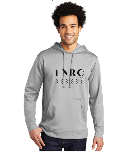 Performance Fleece Pullover Hooded Sweatshirt (Youth & Adult) / Silver / Little Neck Run Club