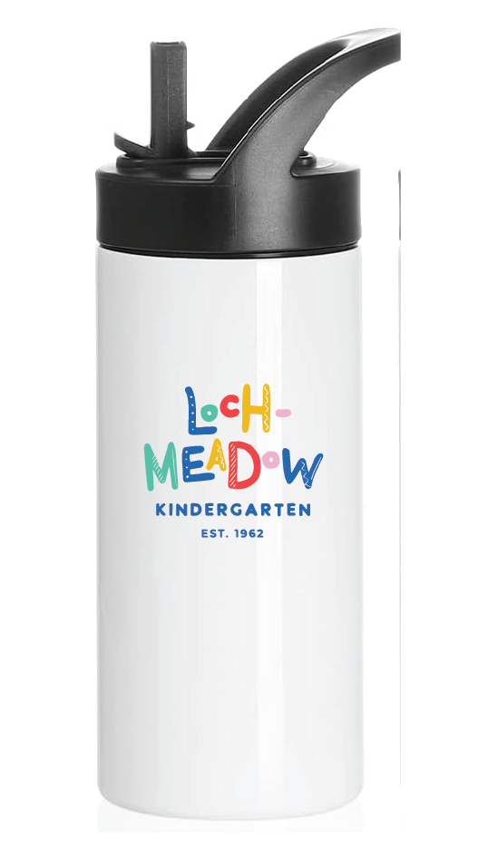 20oz Lunch Box - Stainless Steel Drink Tumbler / White / Loch Meadow Kindergarten