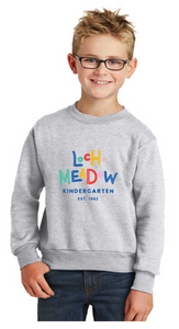 Core Fleece Crewneck Sweatshirt (Youth & Adult) / Ash / Loch Meadow Kindergarten
