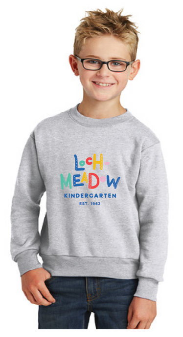 Core Fleece Crewneck Sweatshirt (Youth & Adult) / Ash / Loch Meadow Kindergarten