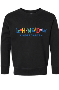 Toddler Fleece Crewneck Sweatshirt / Black / Loch Meadow Kindergarten