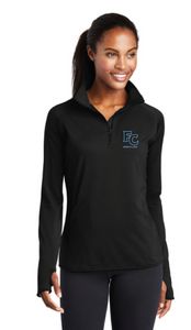 Women's Stretch 1/2-Zip Pullover / Black / First Colonial High School Wrestling