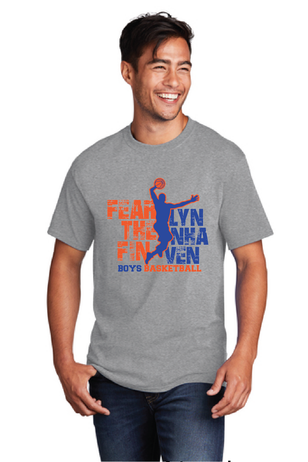 Cotton Tee  / Athletic Heather / Lynnhaven Middle School Boys Basketball