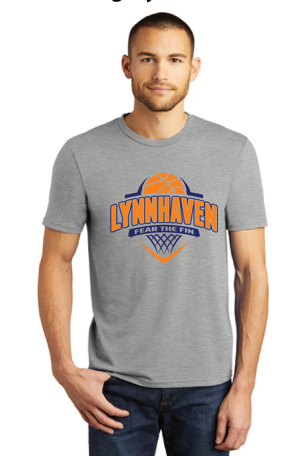 Triblend Softstyle Short Sleeve Tee / Grey Frost / Lynnhaven Middle School Girls Basketball