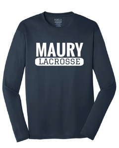Long Sleeve Performance Tee / Navy / Maury High School Lacrosse
