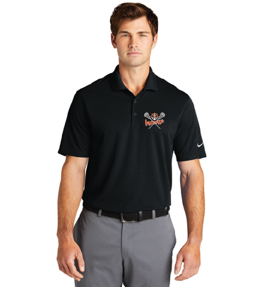 NIKE Dri-FIT Micro Pique Polo / Black / Maury High School Lacrosse