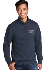 Core Fleece 1/4-Zip Pullover Sweatshirt / Navy / Maury High School Lacrosse
