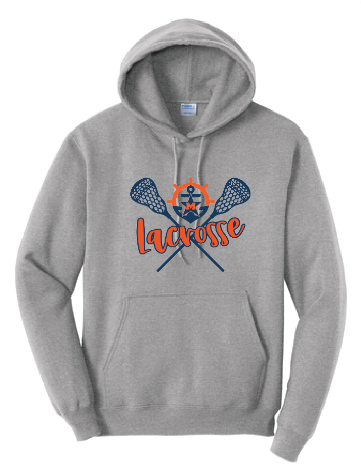 Core Fleece Pullover Hooded Sweatshirt / Athletic Heather / Maury High School Lacrosse