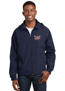 Hooded Raglan Jacket / Navy / Maury High School Lacrosse