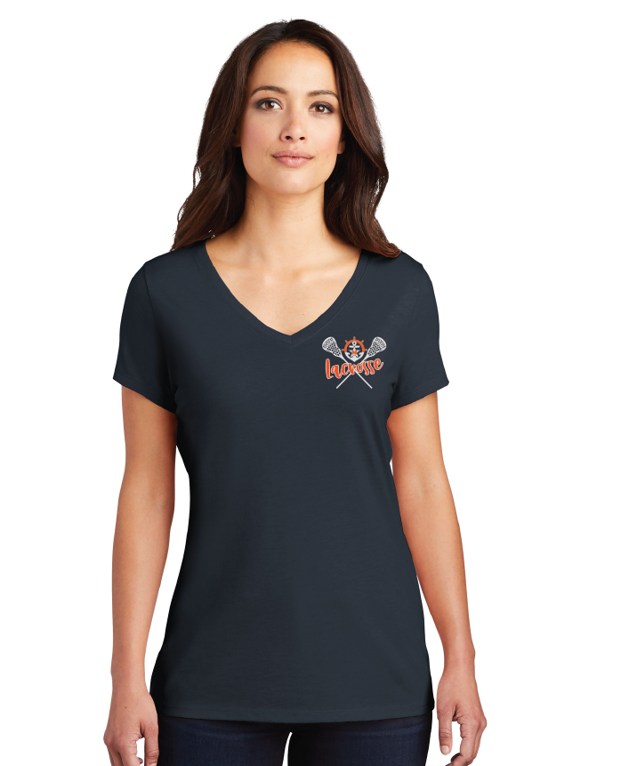 Women’s Perfect Tri V-Neck Tee / Navy / Maury High School Lacrosse