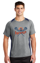 Heather Colorblock Contender Tee / Grey/Navy / Maury High School Lacrosse