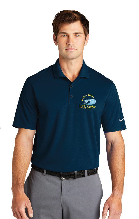 Nike Dri-FIT Micro Pique Polo / Navy / Cooke Elementary School Staff