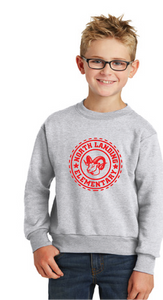 Core Fleece Crewneck Sweatshirt (Youth & Adult) / Ash / North Landing Elementary School