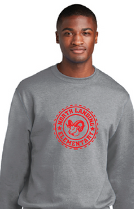 Core Fleece Crewneck Sweatshirt (Youth & Adult) / Athletic Heather / North Landing Elementary School