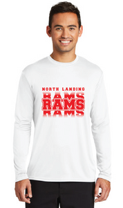 Long Sleeve Performance Tee / White / North Landing Elementary School Staff