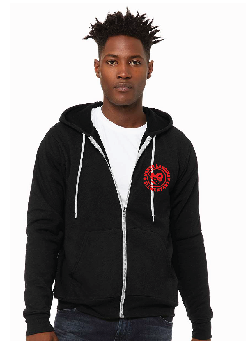 Unisex Sponge Fleece Hoodie / Heather Black  / North Landing Elementary School Staff