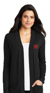 Ladies Concept Long Pocket Cardigan / Black / North Landing Elementary School Staff