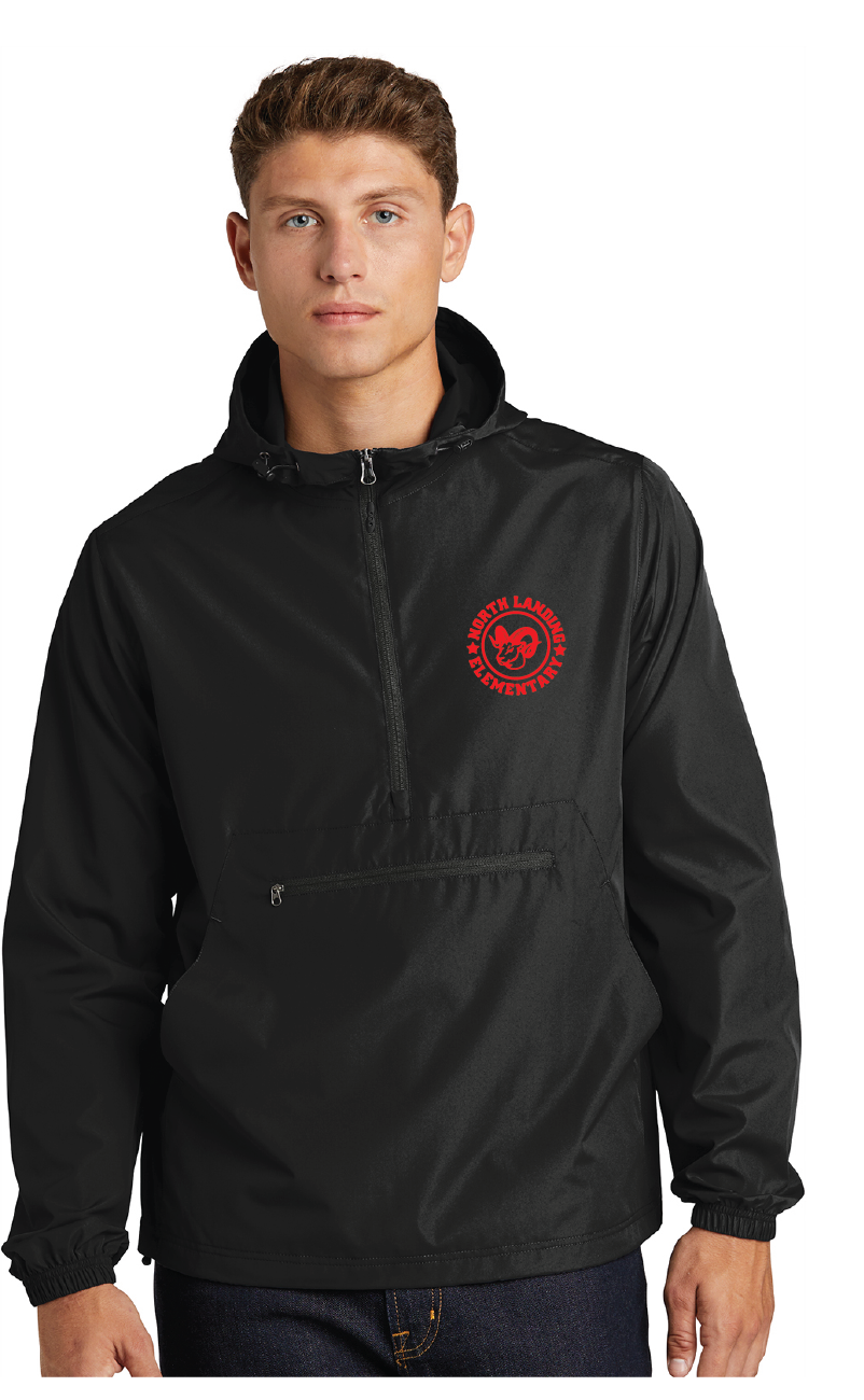 Packable Anorak / Black / North Landing Elementary School Staff