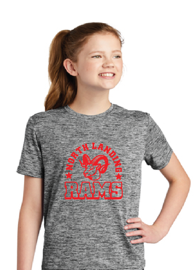 Electric Heather Tee (Youth & Adult) / Black Electric / North Landing Elementary School