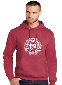 Core Fleece Pullover Hooded Sweatshirt (Youth & Adult) / Heather Red / North Landing Elementary School