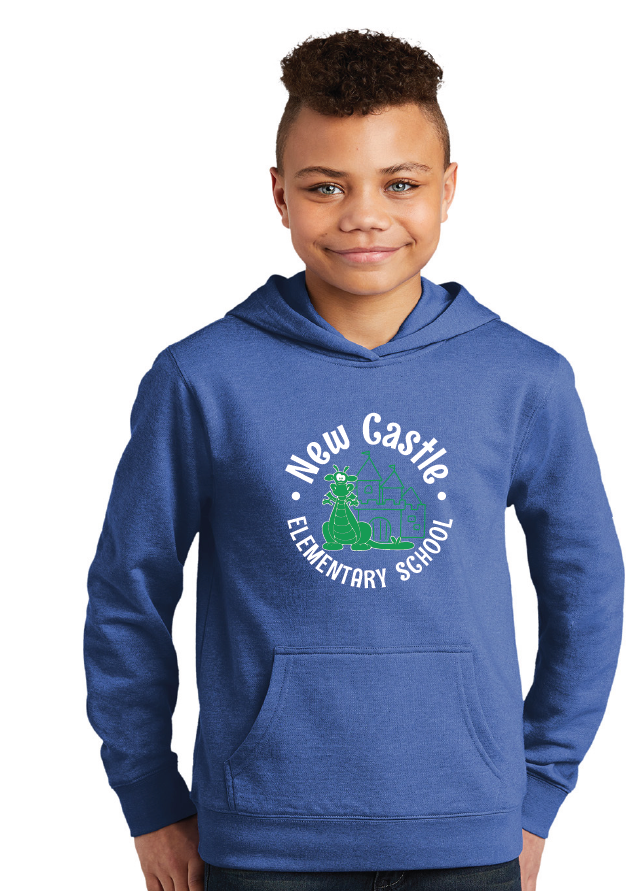 Fleece Hoodie (Youth & Adult) / Royal / New Castle Elementary School