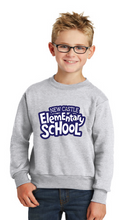 Core Fleece Crewneck Sweatshirt (Youth & Adult) / Ash / New Castle Elementary School