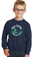 Core Fleece Crewneck Sweatshirt (Youth & Adult) / Navy / New Castle Elementary School