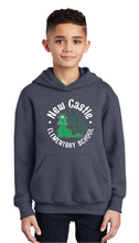 Core Fleece Pullover Hooded Sweatshirt (Youth & Adult) / Heather Navy / New Castle Elementary School